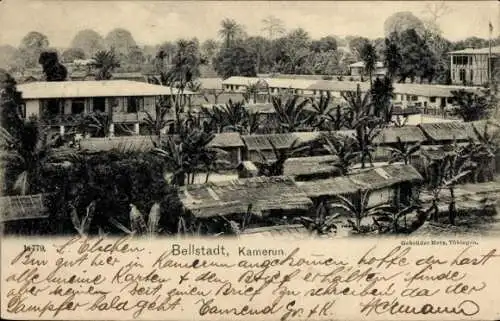 Ak Bellstadt Duala Kamerun, Teilansicht