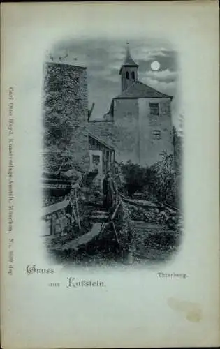 Mondschein Ak Kufstein in Tirol, Thierberg