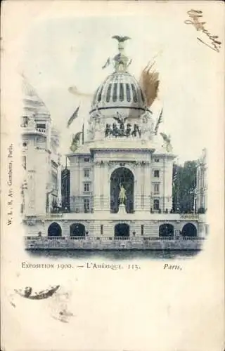 Ak Paris, Weltausstellung 1900, Amerikanischer Pavillon