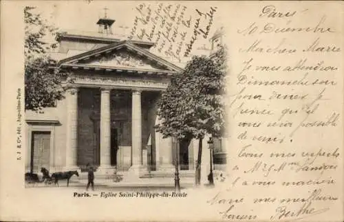Ak Paris VIIIe Élysée, Kirche Saint-Philippe-du-Roule