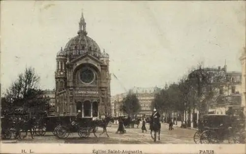 Ak Paris VIIIe Élysée, Kirche Saint-Augustin
