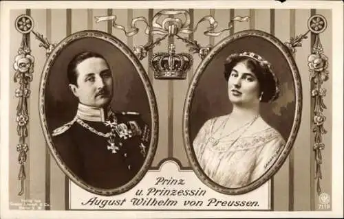 Ak August Wilhelm Prinz von Preußen, Alexandra Viktoria, NPG 7119