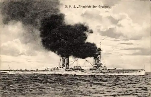 Ak Deutsches Kriegsschiff, S.M.S. Friedrich der Große, Kaiserliche Marine