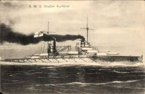 Ak Deutsches Kriegsschiff, SMS Großer Kurfürst, Kaiserliche Marine