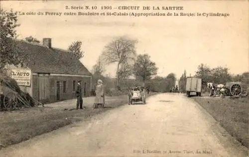 Ak Circuit de la Sarthe, La Cote du Perray, Zentrum Bouloire und Saint Calais