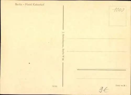 Ak Berlin Mitte, Hotel Kaiserhof