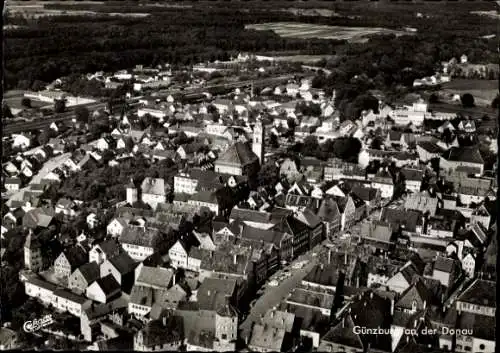 Ak Günzburg an der Donau Schwaben, Luftbild