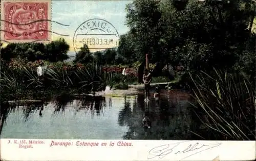 Ak Durango Mexiko, Estanque en la China