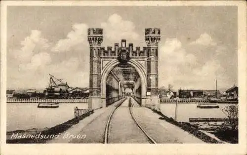 Ak Dänemark, Masnedsund Brücke