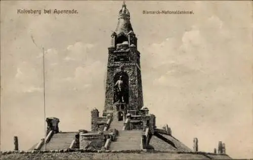 Ak Aabenraa Apenrade Dänemark, Knivsberg, Bismarck-Nationaldenkmal