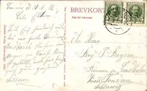 Ak Kolding Dänemark, Teilansicht, Kirche