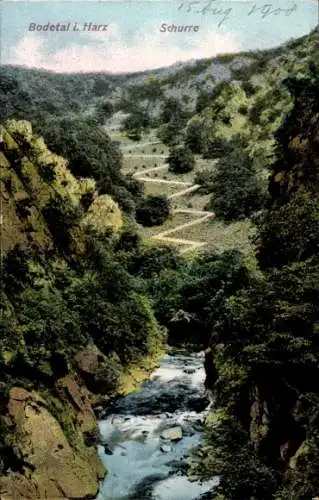 Ak Thale im Harz, Bodetal, Schurre