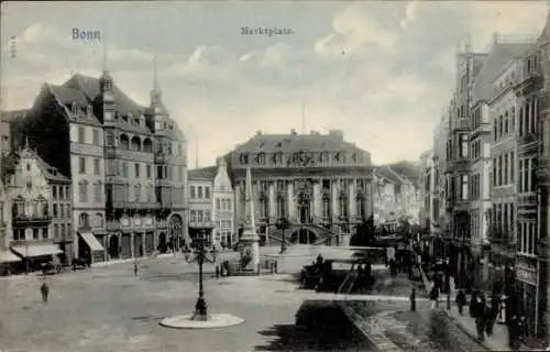 Ak Bonn am Rhein, Marktplatz, Denkmal
