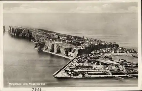 Ak Nordseeinsel Helgoland, Totalansicht, Fliegeraufnahme