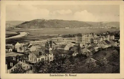 Ak St Arnual Saarbrücken im Saarland, Blick auf den Ort