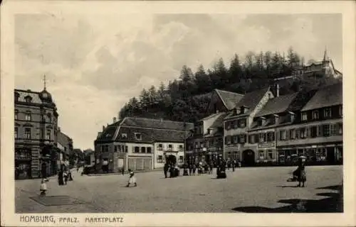 Ak Homburg in der Pfalz Saarland, Marktplatz