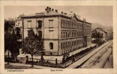 Ak Zweibrücken in der Pfalz, Real-Schule