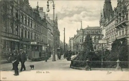 Ak Köln am Rhein, Post, Straßenbahn