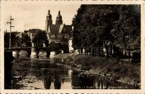 Ak Plauen im Vogtland, Elster, Johanniskirche