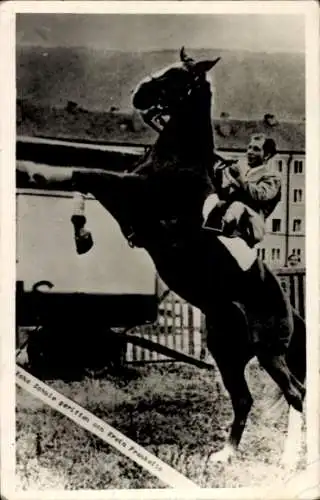 Ak Mann zu Pferde, Dressur, Zirkus