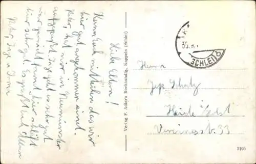 Ak Kappeln an der Schlei, Kirche, Teilansicht