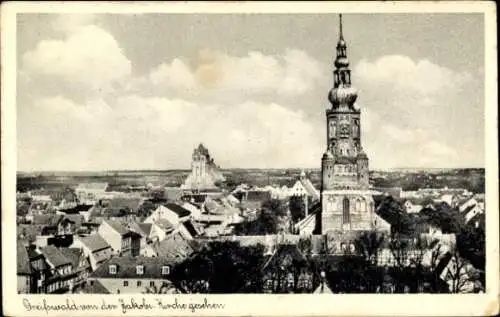 Ak Greifswald, Blick von der Jakobi Kirche