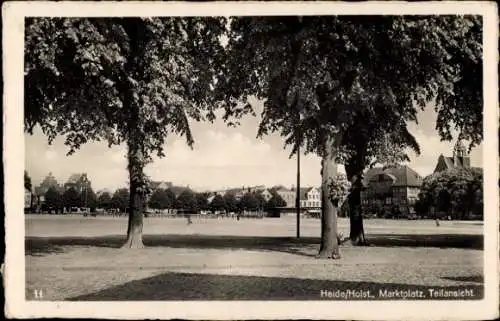 Ak Heide in Holstein, Marktplatz, Teilansicht