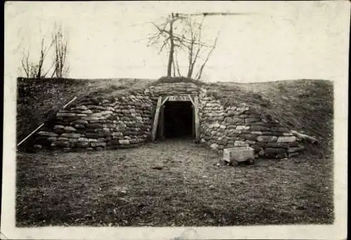 Foto Frankreich, Unterstand, I. WK