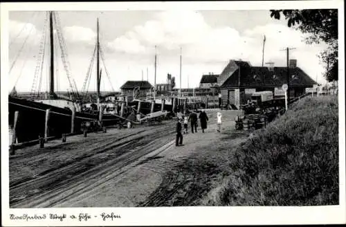 Ak Wyk auf Föhr Nordfriesland, Hafen, Schiffe