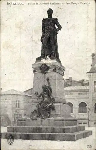 Ak Bar le Duc Meuse, Statue du Marechal Exelmans