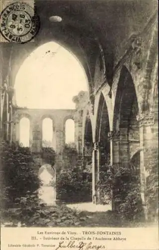 Ak Vitry le François Marne, Trois-Fontaines, Interieur de la Chapelle de l'Anciennes Abbaye