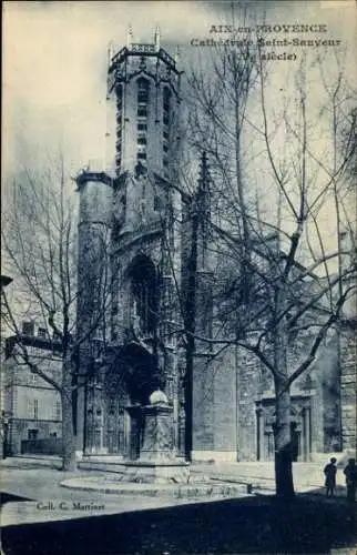 Ak Aix en Provence Bouches du Rhône, Cathedrale Saint Sauvuer