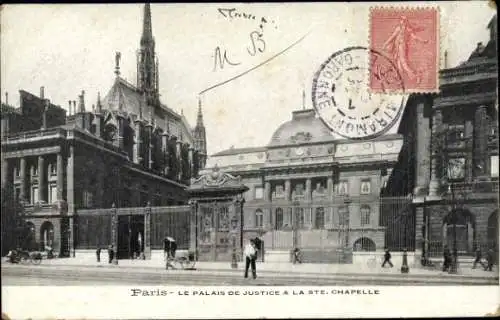 Ak Paris I Ile de la Cité, Sainte Chapelle, Palais de Justice