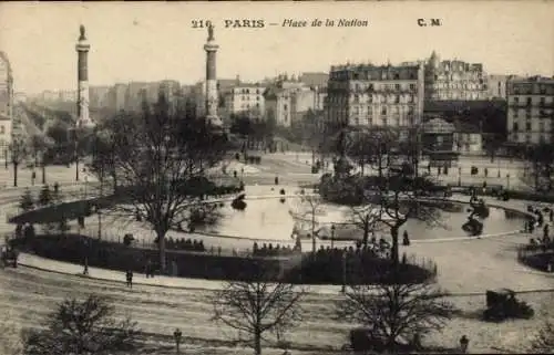 Ak Paris XII, Place de la Nation