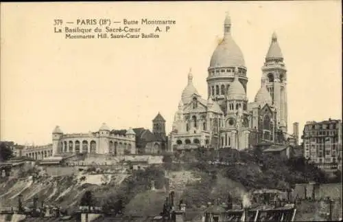 Ak Paris XVIII Montmartre, Basilika Sacre-Coeur