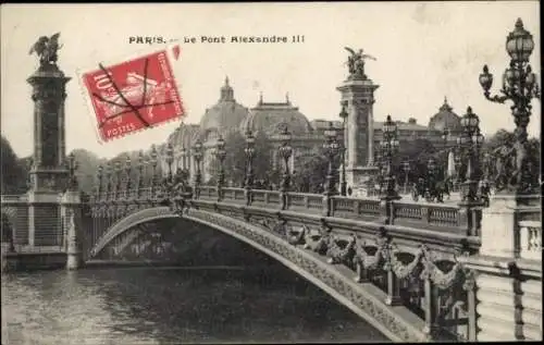 Ak Paris I Louvre, Pont Alexandre III