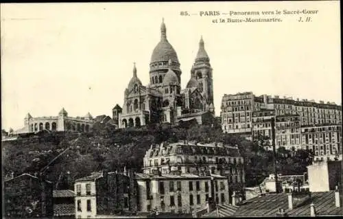 Ak Paris XVIII Montmartre, Sacre-Coeur, Butte-Montmartre