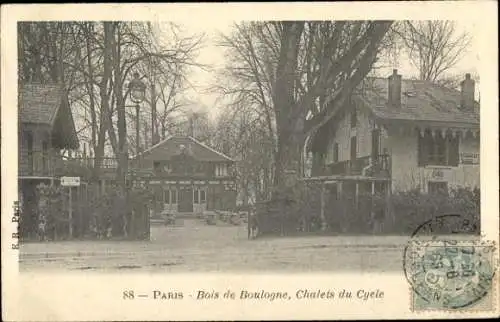 Ak Paris XVI, Bois de Boulogne, Chalets du Cycle