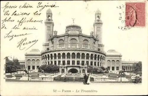 Ak Paris XVI Trocadéro, Le Trocadero