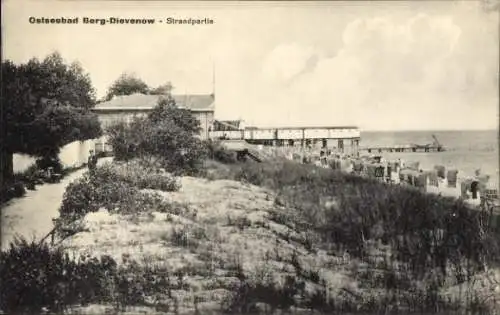 Ak Dziwnów Dievenow in Pommern, Strandpartie