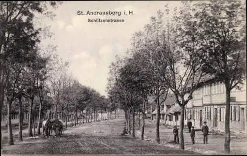 Ak St. Andreasberg Braunlage im Oberharz, Schützenstraße