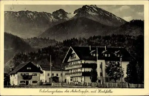 Ak Bergen im Chiemgau Oberbayern, Erholungsheim der Arbeitsopfer, Hochfelln