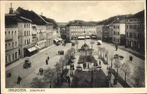 Ak Traunstein in Oberbayern, Stadtplatz