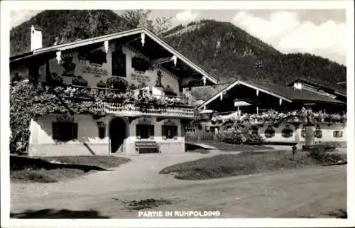 Ak Ruhpolding in Oberbayern, Teilansicht, Häuser