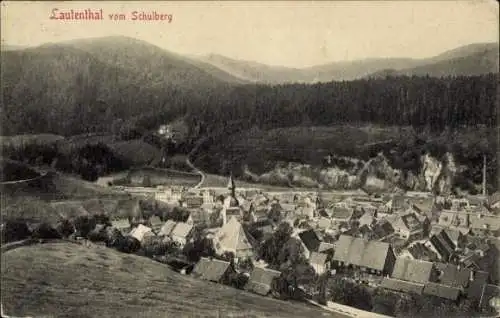 Ak Lautenthal Langelsheim im Harz, Blick vom Schulberg