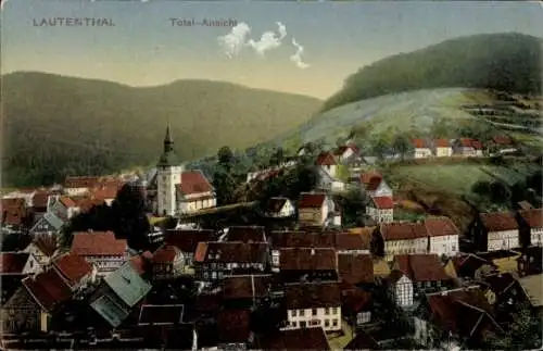 Ak Lautenthal Langelsheim im Oberharz, Total-Ansicht