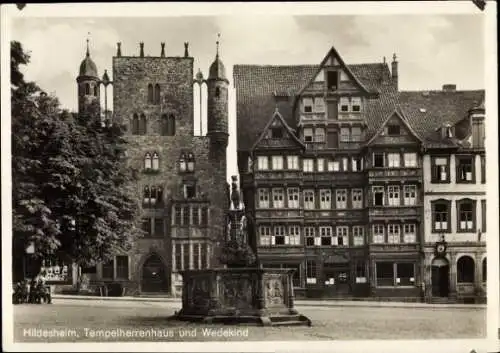 Ak Hildesheim in Niedersachsen, Tempelherrenhaus, Wedekindhaus