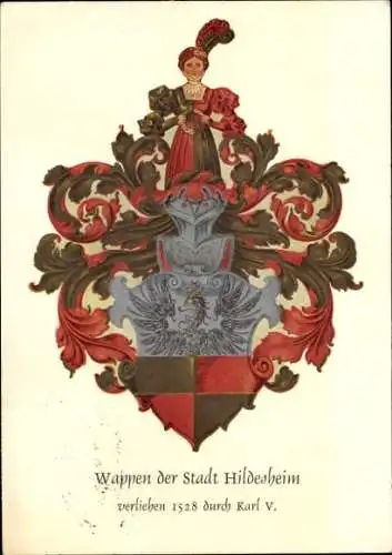 Ak Hildesheim in Niedersachsen, Wappen, verliehen 1528 durch Karl V.