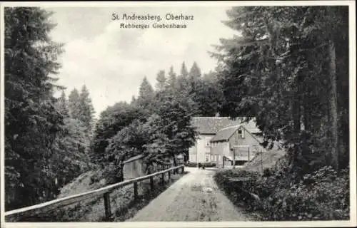 Ak Sankt Andreasberg Braunlage im Oberharz, Rehberger Grabenhaus