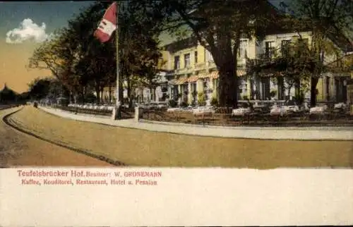 Ak Hamburg, Hotel Teufelsbrücker Hof, Inh. W. Gronemann